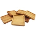 thumbnail image 6 of Planter Pot Bamboo Saucer Square Set of 6, Succulent Pot Holder Drainage Tray for Most Small Ceramic Succulent Planters Holding Drainage Water, 6 of 6
