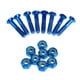 thumbnail image 1 of Juego de 8 Piezas de Repuesto de Cabeza Plana para Monopatín, Tornillos de Montaje para Longboard, Tuercas, 2,54 Cm / 1 '' Azul Soledad Tornillo de hardware para skateboard, 1 of 10