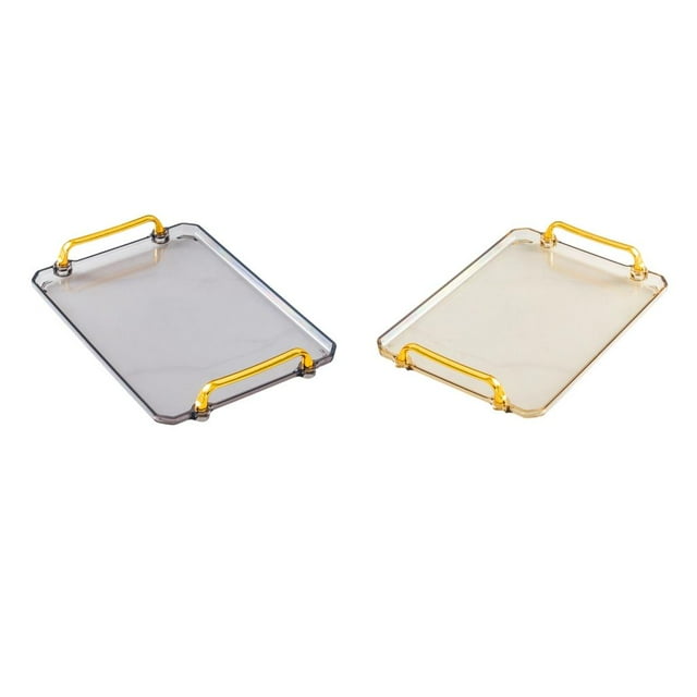 2 Bandejas para Servir de Plástico con para Almacenamiento de Alimentos en La Encimera.