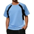 thumbnail image 2 of Men's Casual Short Sleeve Color Block T Shirt for Summer Fashion Stylish Spliced Top Lightweight and Comfortable for Daily Wear, 2 of 3