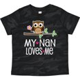 thumbnail image 3 of Inktastic My Nan Loves Me Owl Girls Toddler T-Shirt, 3 of 5
