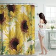 thumbnail image 2 of Shower Curtain 70x70 Inch With 12 Plastic Hooks Waterproof Bathroom Heavy Side Machine Washable Quick Dry, 2 of 7
