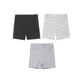 thumbnail image 3 of iixpin Kids Girls 3 Pack Ice Silk Shorts Dance Bike Shorts Gymnastics Yoga Athletic Bottom Safety Shorts Under Dress Black&Gray&White 13-14, 3 of 6