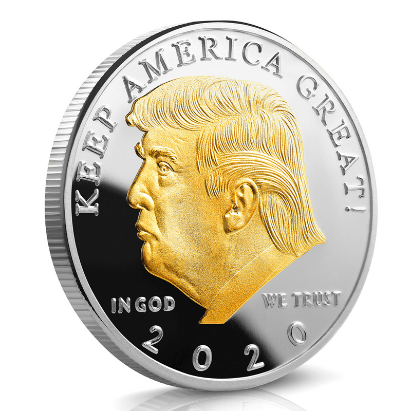 President Trump 1oz Gold Plated Coin In Decor Capsule 