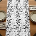 thumbnail image 5 of Table Runners 90 Inches Long Dress Scarves, Black Grey Botanical Farmhouse Coffee/Dining/Kitchen Table Runner for Living Room, Spring Floral Summer Farmhouse 13x90 Inch, 5 of 9