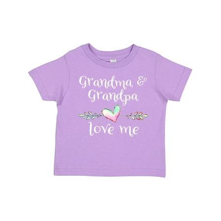 

Inktastic Grandma and Grandpa Love Me- Heart Grandchild Gift Toddler Boy or Toddler Girl T-Shirt