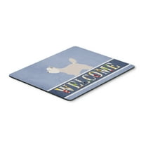 Westie Welcome Mouse Pad Hot Pad or Trivet Blue