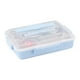 thumbnail image 3 of Fiambrera Bento, calentador de alimentos, calentador de agua caliente de acero inoxidable, capa única a prueba de fugas para viajes, oficina, Picnics, , azul BLESIY Contenedor de almuerzo, 3 of 8