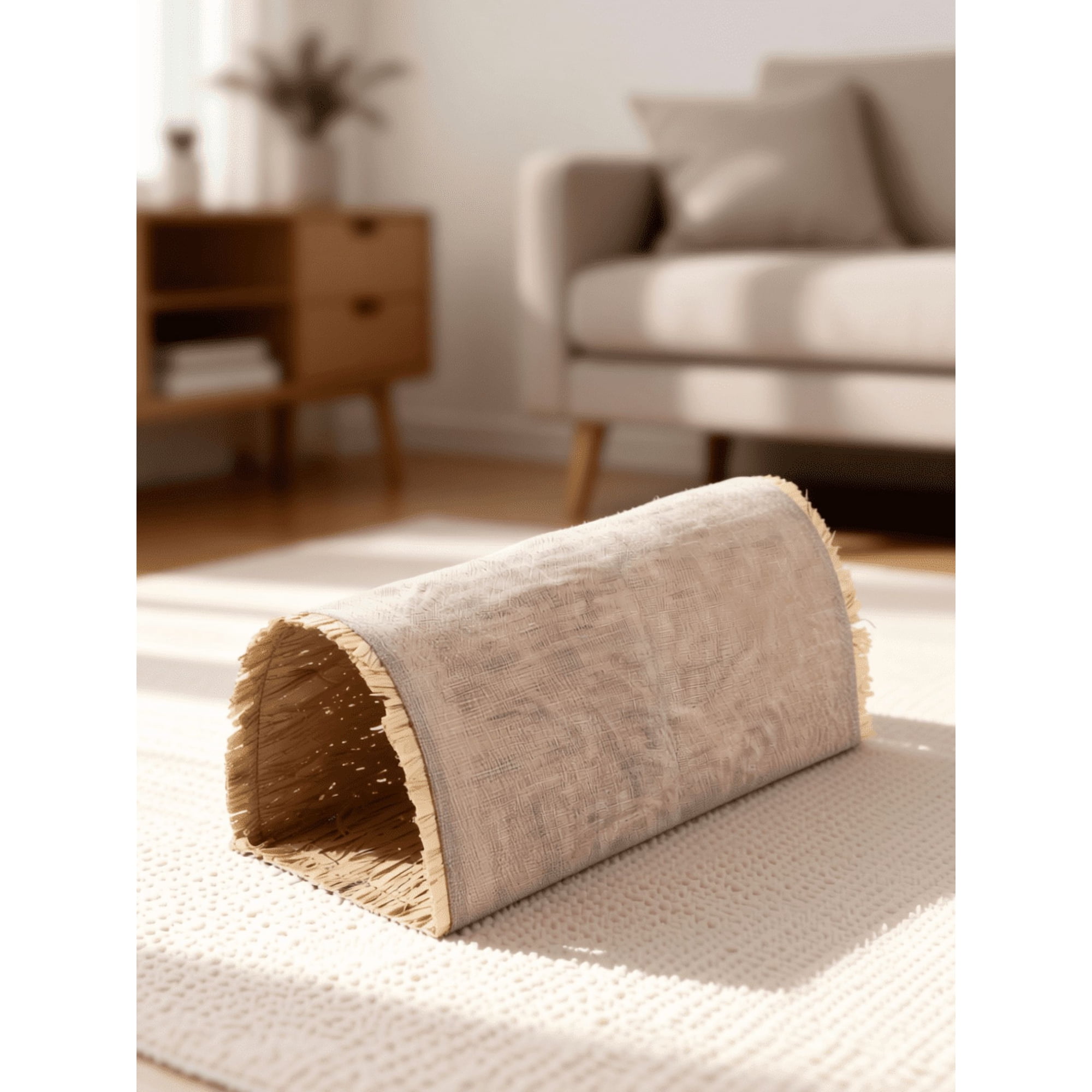 KALLORY Guinea Pig Nest Soft Natural Grass Sleeping Tunnel for Year Round Pet Use