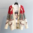 thumbnail image 3 of Suéter navideño de punto Suéteres de punto para hombres Cárdigan Pareja Suéter vintage Cárdigans Abrigo Chaqueta Y2K Ropa para hombres, 3 of 5