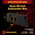 thumbnail image 3 of QPower Dual 10" Ported Sub Box - Ford F150 SuperCrew 09-26, F250/F350 Super Duty 17-26, 3 of 9
