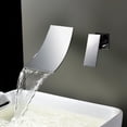 thumbnail image 3 of Grifo de baño moderno montado en la pared, grifo de cascada, mezclador incorporado, grifo mezclador de latón cromado, grifo elegante para lavabo, grifo de lavabo en cascada, agua fría y, 3 of 5