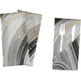 thumbnail image 5 of GZHJMY Cloth Napkin Marble Abstract Gold Black Grey Kitchen Dining Table Decor for Cocktail Gathering Party Holiday Wedding Everyday Use 6 Pack 20" × 20", 5 of 6