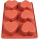 thumbnail image 3 of 6 Cavity Heart Shaped Silicone Molds, 3 Pack Heart Shaped Molds for Making Handmade Soap, Chocolate, Soap Candles and Jelly Brownies, 3 of 4