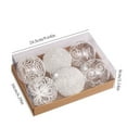 thumbnail image 2 of Nmdmisc Christmas Ball Ornaments Set-80mm/3.14" Large Shatterproof Clear Glitter Pastic Christmas Ball Ornaments Xmas Tree Decoration Delicate Hanging Ornament (6Pcs,White), 2 of 2