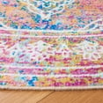 thumbnail image 4 of SAFAVIEH Bahia Kisha Oriental Polyester Machine Washable Area Rug, Ivory/Blue, 6'7" x 6'7" Round, 4 of 12