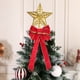 thumbnail image 1 of Double Layer Velvet Christmas Bow Ornament with Golden Embellishments for Holiday Home Decor, 1 of 4
