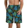 thumbnail image 2 of Uemuo Play Game Pattern Men's Swim Trunks Hawaiian Beach Bathing Suit Swimsuits Beach Quick-Dry Shorts with Pockets-Medium, 2 of 9
