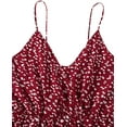 thumbnail image 3 of Women's Leopard Print Wrap Spaghetti Strap Romper Cami Jumpsuit, 3 of 5