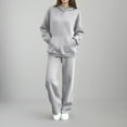 thumbnail image 2 of LEBONYARD Women's Trendy Clearance Sweatshirts And Sweatpants Sets Hooded Pullover Long Sleeve Warm Sweatshirts And Long Loose Sweatpants,Sizes S-2XL, 2 of 9