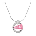 thumbnail image 1 of Delight Jewelry Acrylic 3/4" Pink Cheer Megaphone Joy Ring Charm Necklace, 18", 1 of 4