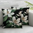 thumbnail image 3 of Orinice Vintage Floral Black White Green Cotton Linen Square Throw Waist Pillow Case Decorative Cushion Cover Pillowcase Sofa  White, 3 of 5