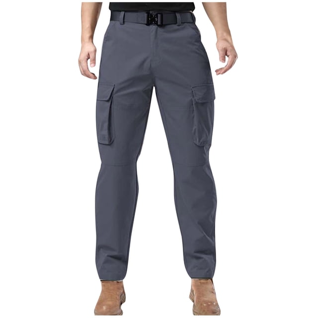Jgppe Pantalon Cargo Homme Slim Léger avec Multi-Poches Mi-Hauteur Pantalon de Randonnée Extérieur