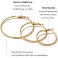 thumbnail image 2 of Chunky Lightweight Hoop Earrings for Women, 2 of 7