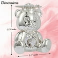 thumbnail image 4 of Matashi Silver Plated Graduation Bear with Crystals Home Decorative Showpiece Gift for Christmas Birthday Mother's Day Anniversary New Year Living Room Bedroom Decor, 4 of 7