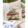 thumbnail image 6 of Watercolor Mushroom Frog Throw Pillow Cover, Rustic Floral Painting Rectangle Decorative Pillow Case Protector Soft Cushion Cover Lumbar Pillowcase for Couch Sofa Bedroom Car Chair Decor 16x24 Inch, 6 of 8