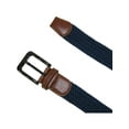thumbnail image 2 of CTM  Elastic Braided Stretch Belt with Silver Buckle and Tan Tabs (Men), 2 of 3