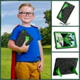 thumbnail image 5 of Dteck Kids Friendly Case for Samsung Galaxy Tab A8 10.5-inch (2022),Shockproof Rubber Rugged Protective Cover Kickstand Case for Samsung Galaxy Tab A8 10.5" X200 X205 X207,Black/Green, 5 of 7