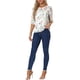 thumbnail image 2 of CAMISAS DE MUJER INSPIRE CHIC de 3/4 de manga con dobladillo con volantes, blusas de gasa floral, blanco-rosa, floral blanco, talla L, 2 of 5