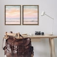 thumbnail image 3 of Stupell Industries Peachy Coastal Sunrise Nautical & Beach Painting Brown Floater Framed Canvas Art Print Wall Art, 31 x 25, Set of 2, 3 of 10