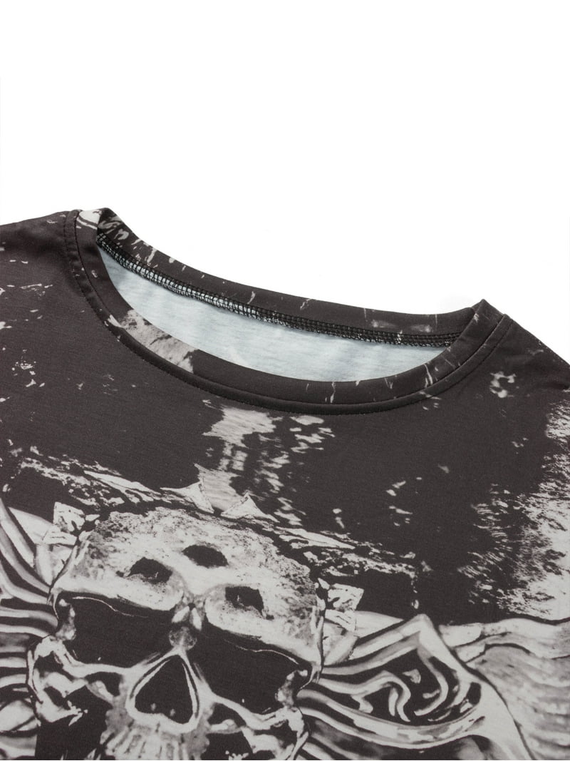 トップス Y2K fairy grunge scull border T-shirt Amazon.com: Skeleton Fairy Grunge Y2K Aesthetic Butterfly