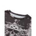 thumbnail image 4 of Springcmy Y2K Fairy Grunge Skull Shirts for Women Teens Girls Punk Graphic Baggy Tee Shirts Tops Halloween Clothes, 4 of 7