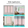 thumbnail image 6 of Window Privacy Film Pink Checkered Stained Glass Window Film Decorative Sun Block Window Cover Farmhouse Buffalo Plaid Window Clings Static Adhesive Sticker for Bathroom 29.5"x118", 6 of 7