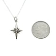 thumbnail image 5 of Woman's Sterling Silver North Star Pendant on an 18" Sterling Silver Cable Chain. Graduation Gift. Retirement Gift. Traveler Gift. Go Confidently, 5 of 5