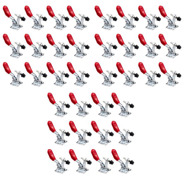 Herramienta Manual de 36 Piezas Abrazadera de Palanca Ajustable 201A Abrazadera Horizontal Roja Antideslizante 201-A