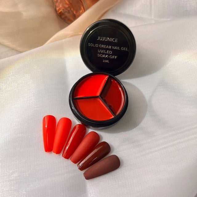 Xihbxyly Pegamento para Uñas, Pasta Sólida Tricolor, Brillo Duradero Hasta Por 20 Días, Fórmula Ligera E Inodora, Creatividad En Diseños de Uñas, Uso Profesional En Casa, 15 Ml, Innovación En Moda.