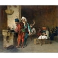 thumbnail image 3 of Jean-Léon Gérôme 14x12 Black Modern Framed Museum Art Print Titled - Cafe House-Cairo (Casting Bullets) (1884 or Earlier), 3 of 5