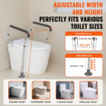 thumbnail image 7 of Toilet Safety Rail, Bathroom Grab Bar, Adjustable Width & Height, 300lbs Capacity, Handicap Support, Seniors, Padded Armrests, Secure Assist Handle, 7 of 7