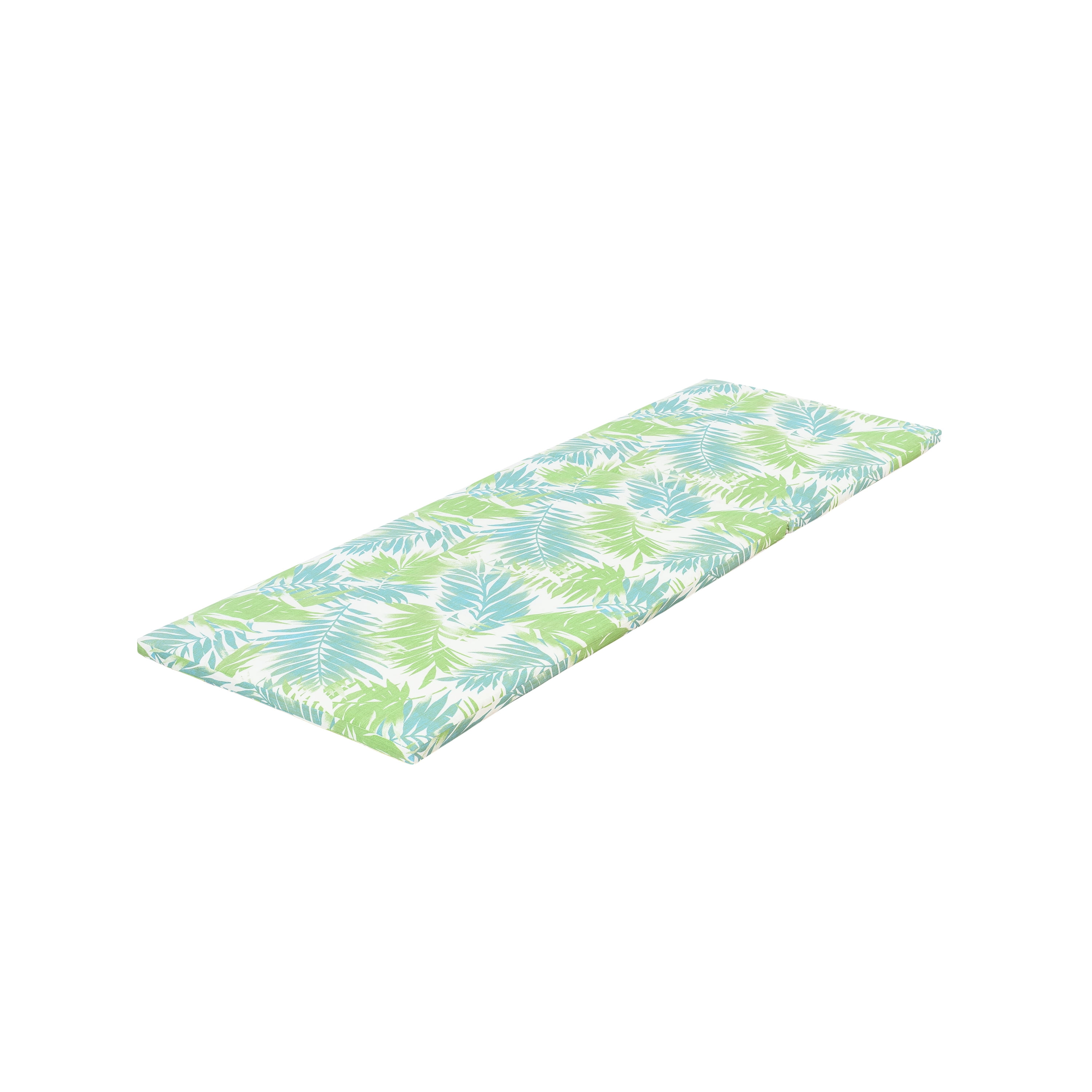Chaise Lounge Cushion, Outdoor 2 Inch Thick Floral Waterproof Foldable Cushion for Poolside Patio Garden, Leaf Coconut