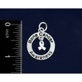 thumbnail image 2 of Bone Cancer Awareness Circle Charm Split Style Key Chains, 2 of 2