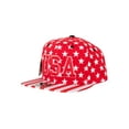 thumbnail image 1 of Stars and Stripes USA Snapback Cotton Hat - Red, 1 of 2