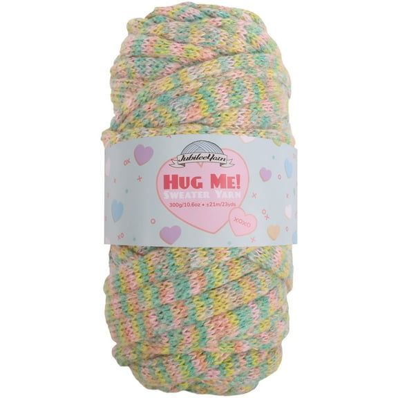 JubileeYarn Hug Me! Sweater Yarn - Jumbo Polyester - 300g/Skein - Be Mine - 1 Skein