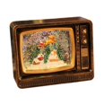 thumbnail image 3 of Globo de nieve navideño con forma de TV, linterna, caja de música iluminada para mesa de fiesta de Navidad Casa Retro Oro, 3 of 7