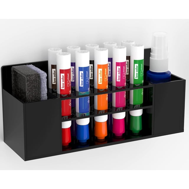 Soporte de Pared para Marcadores HBlife de Acrílico para Pizarra Blanca con 10 Ranuras