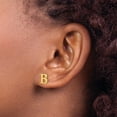 thumbnail image 3 of Sterling Silver Gold-plated Letter B Initial Post Earrings, 3 of 4