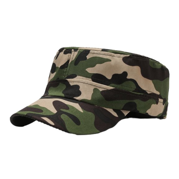 Waroomhouse Camouflage Baseball Cap Unisex Lightweight Anti-UV Sun Protection Portable Summer Flat Hat Outdoor Training Hiking Sport Cap Adult Soldier Hat